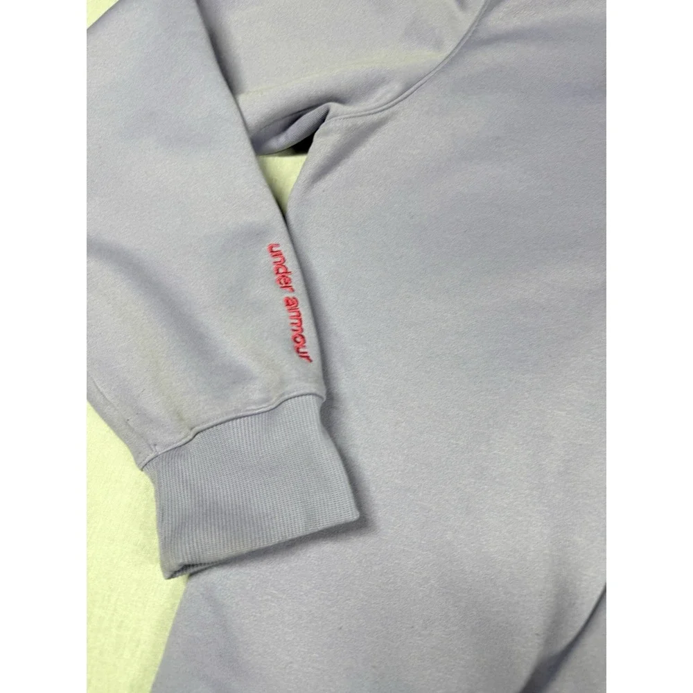 Under Armour‎ UA Hoodie Sweatshirt Loose Youth Girls Sz XL Purple Logo Fleece